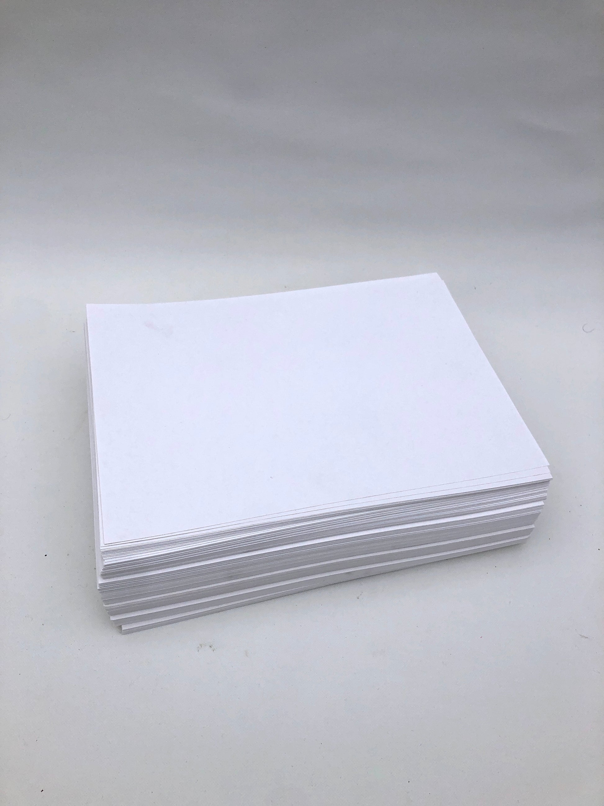 A stack of white paper