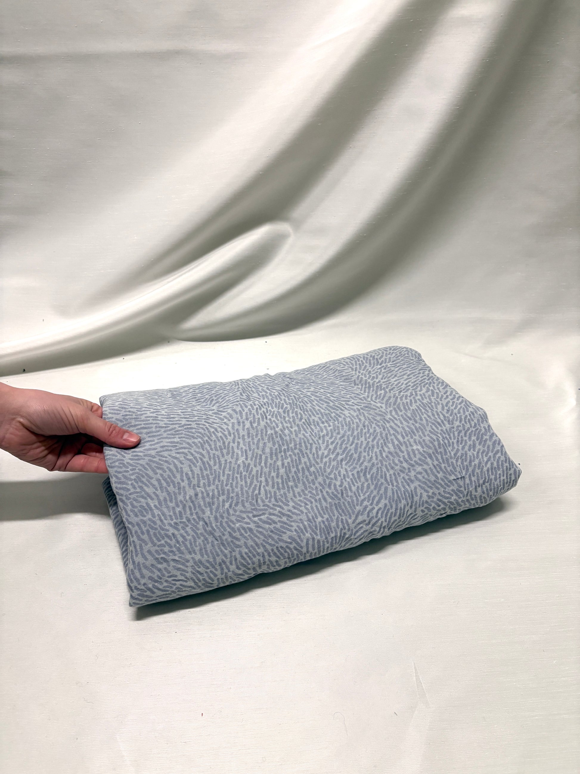 Grey patterned cotton fabric