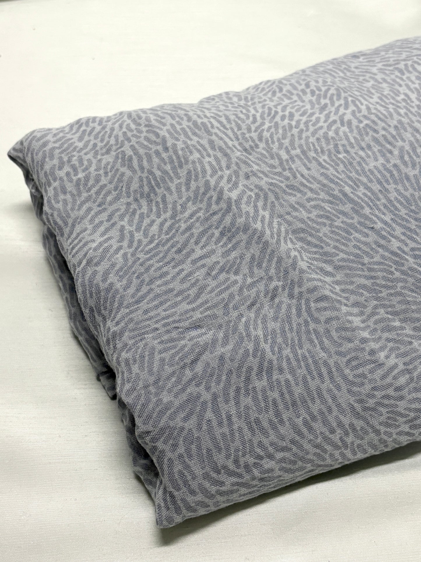 Grey patterned cotton fabric