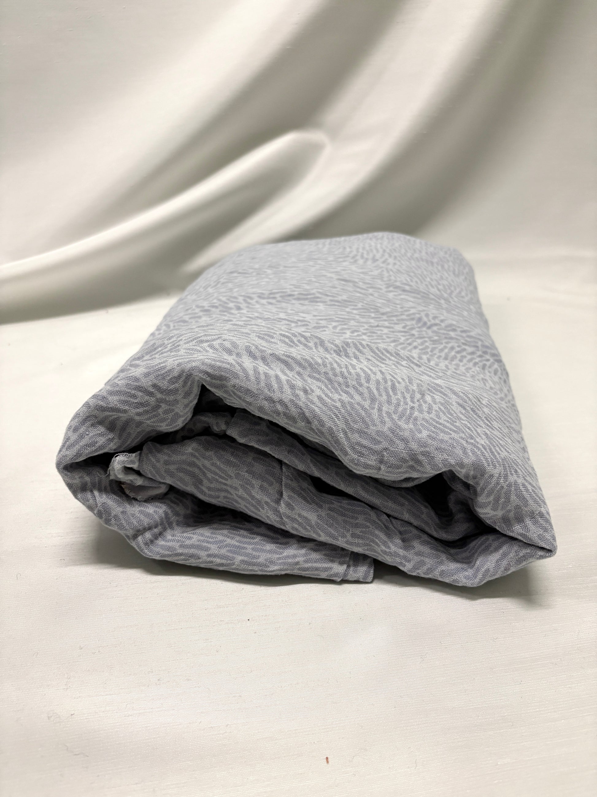Grey patterned cotton fabric