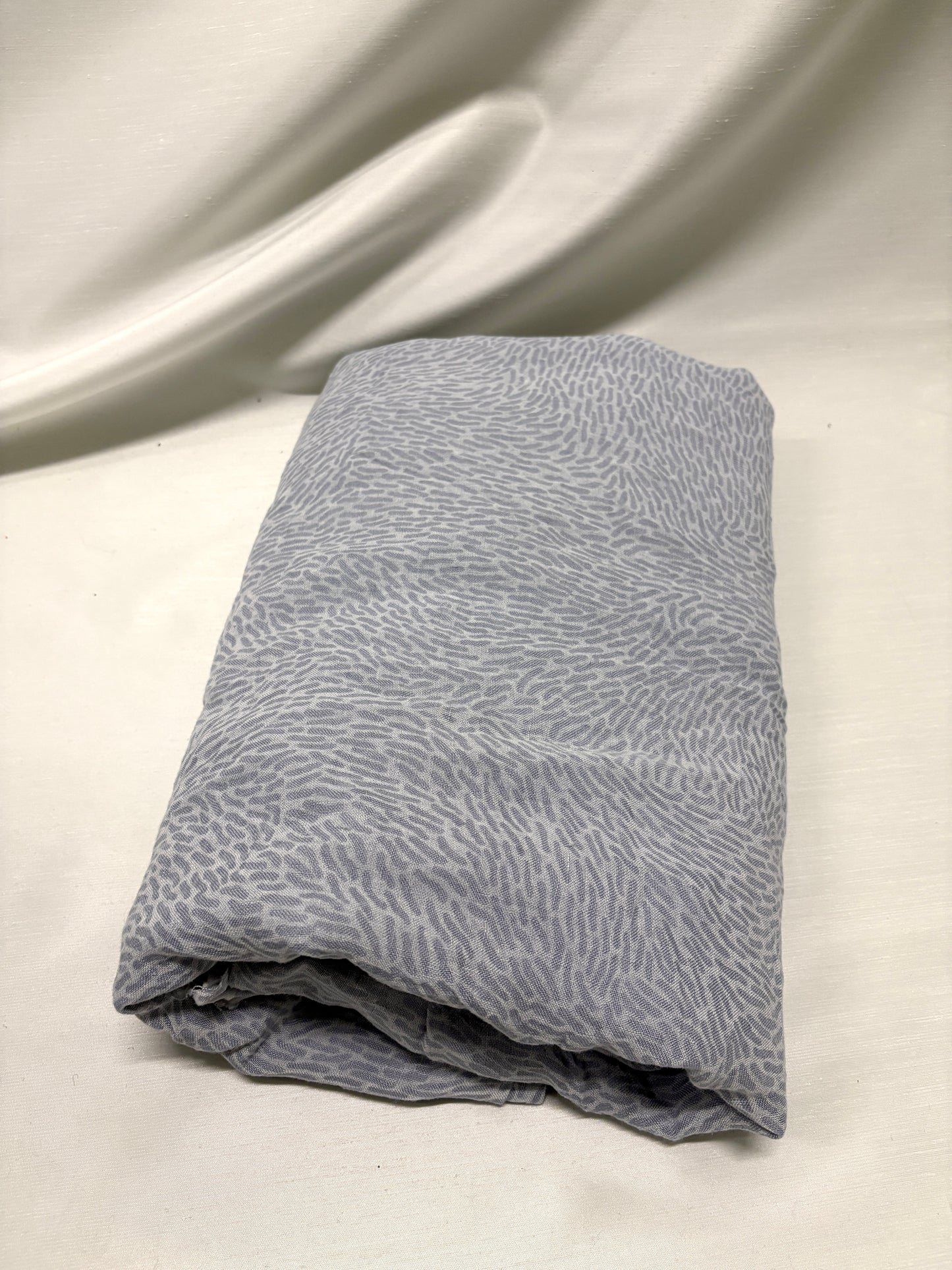 Grey patterned cotton fabric