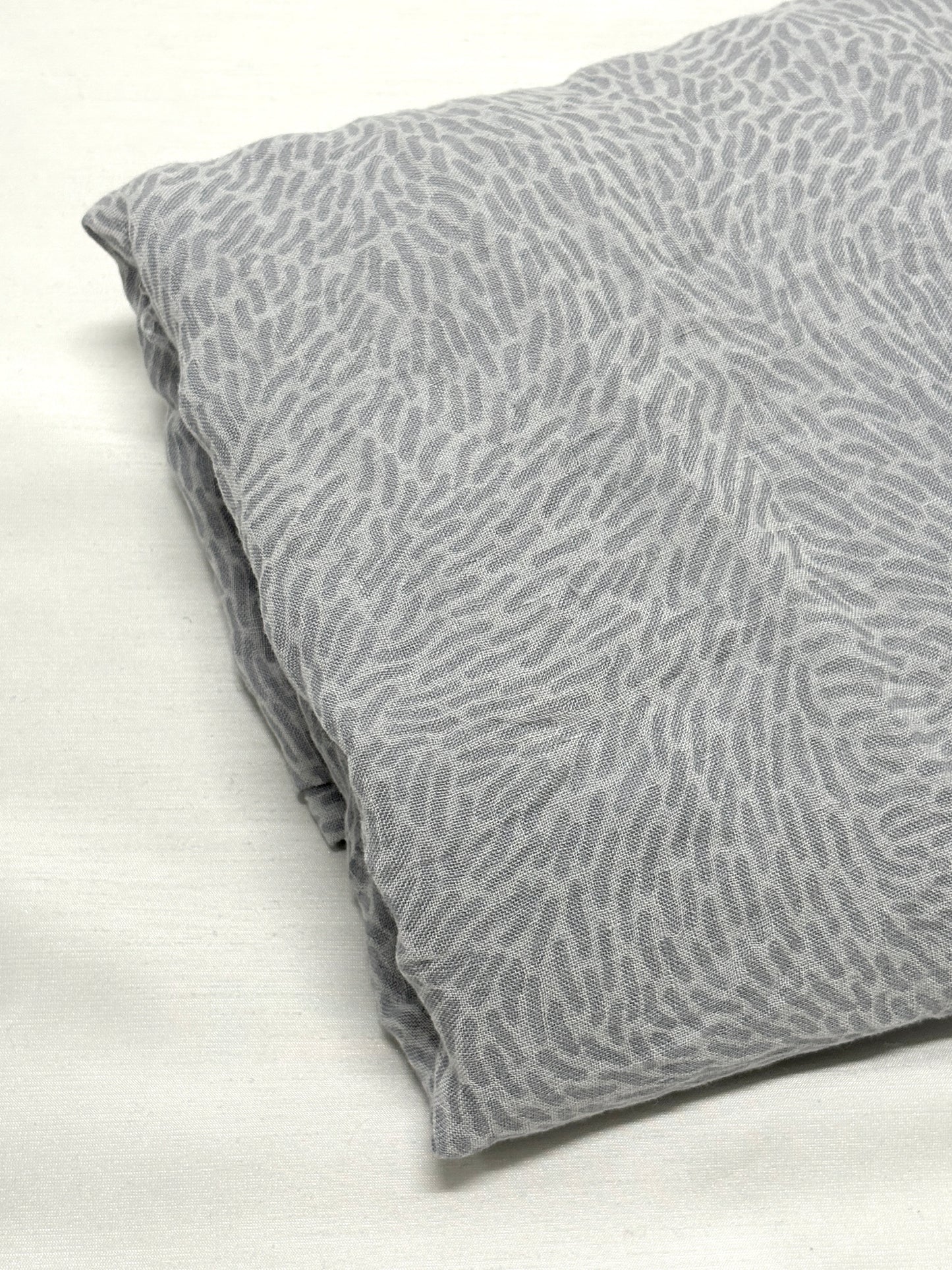 Grey patterned cotton fabric