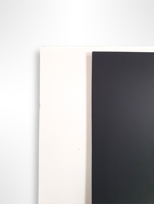 Plastic, Foam Board, White/Black